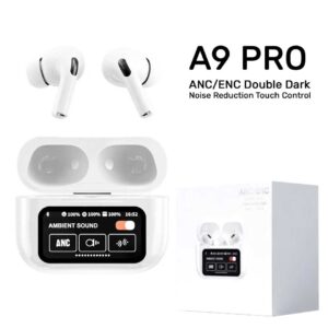 White New A9 Pro Apple Airpods Anc/enc Zhongkelqnxun Noise Reduction Touch Control Bluetooth 5.4 Wireless Earbuds